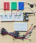 Flexible Wires Included In A Breadboard Kit With 9V Power Module And Dual 5V And 3.3V Outputs For Arduino IoT And STEM Projects Includes 3 Color Coded 170 Tie Point Mini Boards For Quick Prototyping And Easy Debugging, with wires and power module