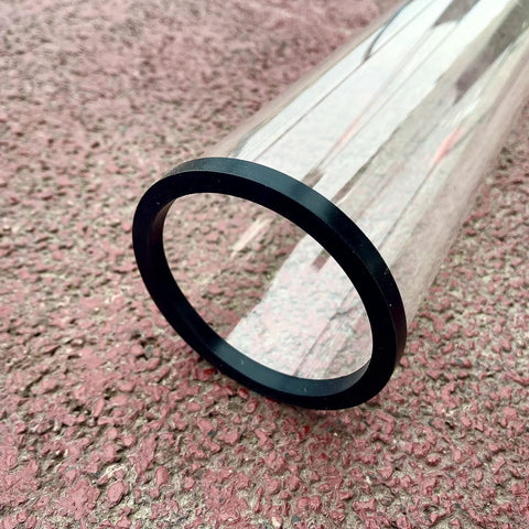 Close-up of Replacement Quartz Glass Tube For Four Sided Pyramid Flame Patio Heater 49.5 Inches Tall 4 Inches Diameter