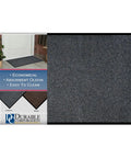 Vinyl-Backed Indoor Entrance Mat That Kicks Dirt Out Doorway Guard Doormat 3 By 4 Feet Charcoal Absorbs Foot Traffic Easy Clean