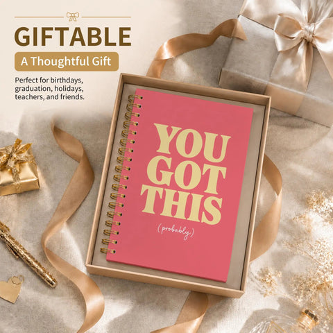 Inspirational Gifts Spiral Notebook 5.5 By 8.3 Inches With Durable Cover And Smooth Lined Paper shown in gift box