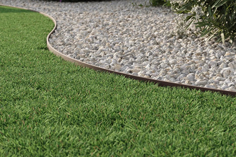 4 Inch Composite Landscape Edging Kit, 40 Foot Brown, Contractor Grade Edging For Lawn And Garden Borders, Includes 24 Anchoring Stakes, 4 Inch Wall Height, Made In USA