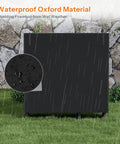Adjustable Firewood Rack With Weatherproof Cover for Indoor and Outdoor Use shown with rainproof Oxford fabric cover.