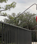32 Inch One Piece Pole Extension Kit With Movable Hook For Hanging Bird Feeders, Flower Baskets, Chimes And More Away From Deck Railings