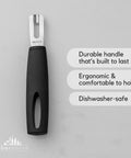 Citrus Channel Knife With Slip Resistant Handle For Cocktails And Culinary Presentations A Chef Grade Zester And Fruit Peeler on gray