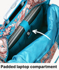 Padded laptop compartment of Lightweight Rolling Overnight Bag With Laptop Compartment For Weekender Travel Carry On Luggage