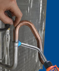 Applying Aluma-Braze All-In-One Flux Cored Aluminum Brazing Alloy for aluminum-to-copper repair with a torch flame