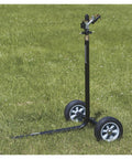 Wheeled Sprinkler With 1 Inch Head And 3 Nozzles For Big Yard Coverage 120 Foot Diameter Reaches 11,000 Sq Ft 7 To 14 GPM Adjustable