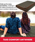 Couple seated on Hardcore Wool Blanket For Outdoors And Survival, Washable 80 Percent Wool, 96 By 66 Inches, 5 Lbs, by lake