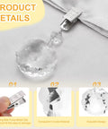 Eight Pieces Crystal Tablecloth Weights With Metal Clips Pendant Plum Blossom Shape For Outdoor Picnic Garden Tables 100 X 44mm