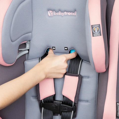 Adjusting strap on 4-In-1 Convertible Car Seat With UPF 50+ Sun Shield Canopy, Height And Angle Adjustable, Flip-Out Side Visors
