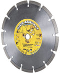 Kick Asphalt 7 Inch Diamond Blade With Segmented Design For Wet Or Dry Cutting Of Asphalt Green Concrete Masonry Block And Similar Materials 10mm Segments For Long Life And Low Cost Per Cut, close-up on segments