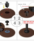 Ground Embedded Patio Umbrella Base For Cantilever Setups Space Saving Design Installation Steps