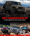 Off-road vehicles using Beefy 100 Foot 3/8 Inch Synthetic Winch Rope With Protective Sleeve Forged Hook And D Ring for 4WD SUVs