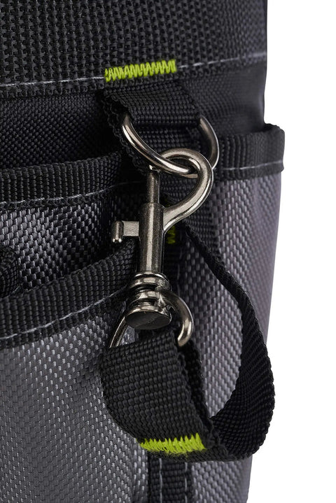 Pro Grade Tool Pouch With Seven Pockets For Electricians Rugged Multi Pocket Organizer For Quick Tool Access Durable Black Pouch For Belt Or Tool Box Professional Gear For Efficient On Site Organization