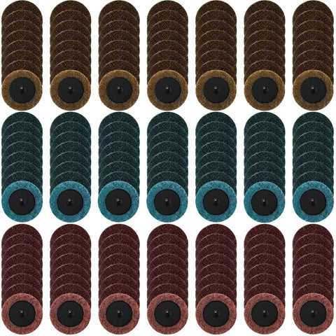 2 Inch Quick Change Sanding Discs Set, 150 Pcs Aluminum Oxide Surface Conditioning Pads for Die Grinder, colorful discs
