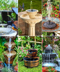 Various 6W Outdoor Solar Bird Bath Fountain Pumps With 4Ft Tubing And 5 Nozzles, DIY Solar Water Pump for Garden Ponds and Fish Tanks