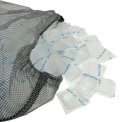 8 Pound Bag Of Reusable Ice Cubes For Coolers And Beverages Stay Chill With Refreezable Ice Cubes For Food Storage And Quick Freeze Long Lasting Cold To Beat The Heat in a mesh bag