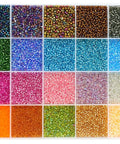 Huge 24000Pcs Glass Seed Beads Kit, 2Mm Beads in 28 Colors, Perfect for Jewelry Making, assorted bead colors in organizer case
