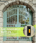 Sturdy LED Lighted Wired Doorbell Push Button With Heavy Duty Wall Mount Night Visibility Durable Metal Housing Easy Replacement For Home And Garage Door Opener Systems on stone gate wall