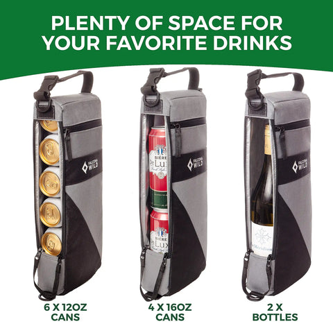 Wild Golf Cooler Bag with Two Ice Packs Keeps Drinks Ice Cold for Hours Holds Six Cans and Fits Discreetly in a Golf Bag