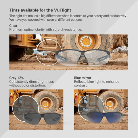 Top Shelf Safety Glasses Featuring Anti Scratch Impact Resistant Wraparound Design With Ansi Z87 Plus High Impact Rating And Crystal Clear Lenses Offering All Day Pressure Free Comfort That Hits Different in clear tint option.