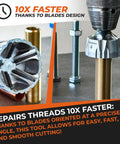 Deburring External Chamfer Tool With Tungsten Carbide Blade For All Threads, Rods, Pipes And PVC, repairs damaged screw threads