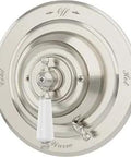 Carrington Shower Valve Trim Satin Nickel With Brass Lever Handle DIY Friendly ADA Compliant Adjustable Stop Screw And Secondary Integral Diverter
