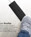 Foot stepping on a 10Ft Floor Cord Cover Cable Protector For Home And Office Hide Extension Cords Prevent Trip Hazards