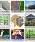 Collage showcasing uses for Rugged Stainless Steel Wire Mesh Screen 50x120 Inches Plain Weave 30 Mesh including windows and garden fences.