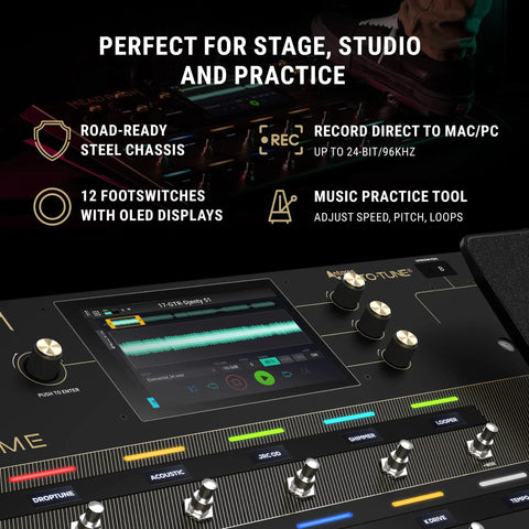 Guitar And Vocal Multi Effects Pedal With Amp Modeling And Cloner Antares Auto Tune WiFi 7 Inch Touchscreen Looper Bluetooth