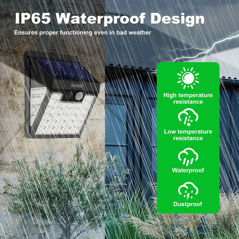 Heavy Duty Solar Outdoor Lights, 72 Led Motion Sensor Wall Lamp With IP65 Waterproof Shield And 800 Lumens Punch, 3 Lighting Modes For Patio, Garden, Fence, Or Front Door Security, 4 Pack Yard Glow Up