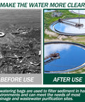 Comparison of water quality before and after using 3x4ft Extra Large Dewatering Bags With Drawstring For Construction Sites