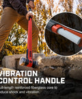 Person using Beast Mode 8 Lb Fiberglass Sledgehammer With Headlock System, Indestructible Overstrike Shield in outdoor demolition