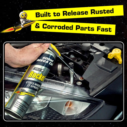 All-In-One Multi-Purpose Lubricant Spray For Rusted Bolts, Tools, Bikes And Garden Gear, 15.2 oz, used on car engine