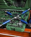 Beefy 16 Inch Universal Lug Wrench Four Way Tire Iron With Non Slip Handle on toolbox for cars and light trucks