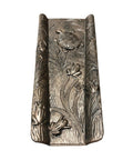 Cast Aluminum Splash Block In Antique Bronze, rust free drainage block with decorative frog and turtle design, fade resistant