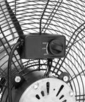 Heavy-Duty 30 Inch High-Velocity Drum Fan With Metal Housing, 300W Power, close-up of control knob on industrial air circulator