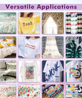 Collage showcasing Wide Format Sublimation Paper Roll 17 Inch Wide by 110 Feet Long 105gsm 3 Inch Core used on various DIY gifts and blanks