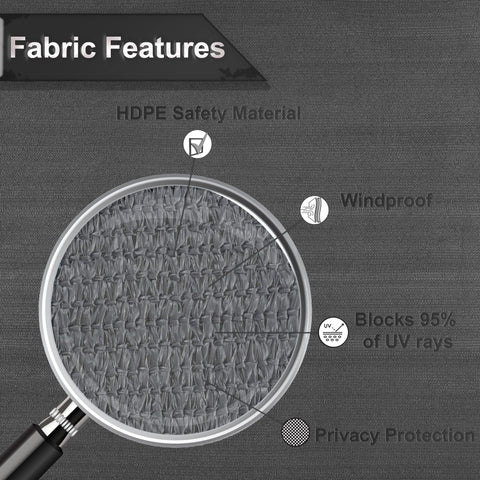 Fabric features of Three By Sixteen Foot Balcony Privacy Screen With UV Protection Blocks Sunlight Windscreen Shade Netting