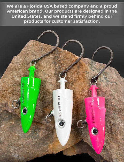 Big Game Swing Hook Jig Head With Heavy Duty Stainless Steel Ball Bearing Swivel, High Carbon Steel Hook, Saltwater Lead Jighead Pink 4oz, Pro Grade Lure Built For Monster Tugs And Tough Strikes on rock
