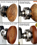 VINWOX 4-inch 4-jaw self-centering wood lathe chuck, outside gripping up to 3", nickel-coated body
VINWOX 4-inch 4-jaw lathe chuck, outside dovetail grip with 2-inch round jaws
VINWOX 4-inch 4-jaw lathe chuck, inside gripping up to 3-5/8", nickel-coated body on lathe
VINWOX 4-inch 4-jaw lathe chuck, strong dovetail inside gripping, mounted on lathe
