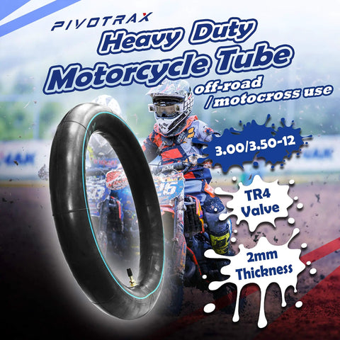 Heavy Duty 3.00-12 Inner Tube For Dirt Bikes, 2mm Thick Butyl With TR4 Valve, motocross background