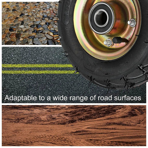 Beefy Heavy Duty Swivel Caster Wheels With Side Brake on various terrains, showing adaptability and rugged design for industrial use.