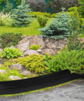 8 Inch Tall 33 Ft Garden Landscape Edging Kit With Hammer And Stakes Black Plastic Border For Lawn And Flower Beds installation