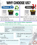 Product comparison highlighting Orimerc pure polyester benefits over cotton for Fifty Feet One Quarter Inch Self Watering Capillary Wick Rope For Plants DIY Vacation Watering System Plant Sitter Wicking Line For Potted Flowers Seedlings Hydroponic Gardens Automatic Waterer For Planters.
