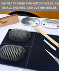 Universal DIY Air Filter Foam Sheet For Motorcycles Dirt Bikes Classic Cars ATVs UTVs SXS And Small Engines with mesh covers