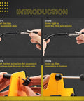 Instruction steps for assembling Five Arm Third Hand Soldering Stand With Adjustable Gooseneck Arms Non Slip Steel Weighted Base