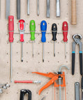 Pro Grade Pegboard Tool Holder Set With Ring Style Hooks For Screwdrivers Pliers And Small Tools Six Organizer Racks