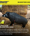 3D Hog Archery Target With Realistic Solid Body For True Field Practice, Vital Scoring Ring In Hit Zone, Includes Ground Stakes