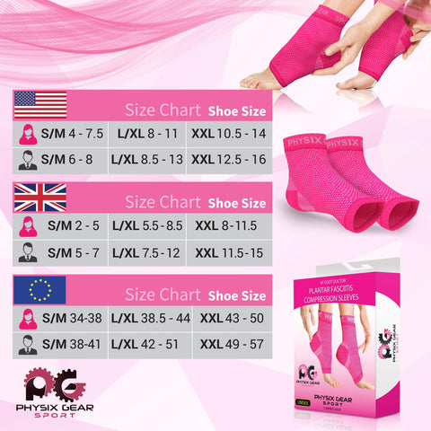 Plantar Fasciitis Relief Socks With Arch Support For Men And Women, Toeless Ankle Compression Sleeve For Foot Pain, Swelling And Heel Spur Relief, No Motion Restriction, All Day Comfort, Pink Size L XL